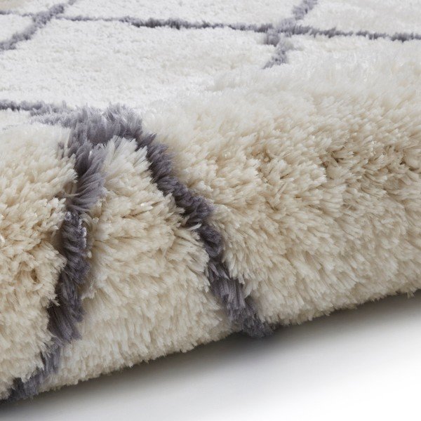 Tappeto bianco e crema con dettagli grigi , 150 x 230 cm Morocco - Think Rugs-image-1
