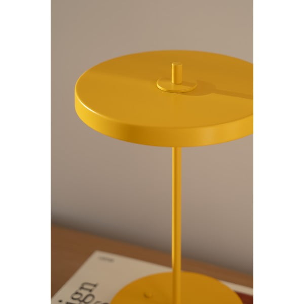 Lampada da tavolo LED gialla in metallo con paralume in metallo (altezza totale 31 cm) Asteria Move – UMAGE-image-3