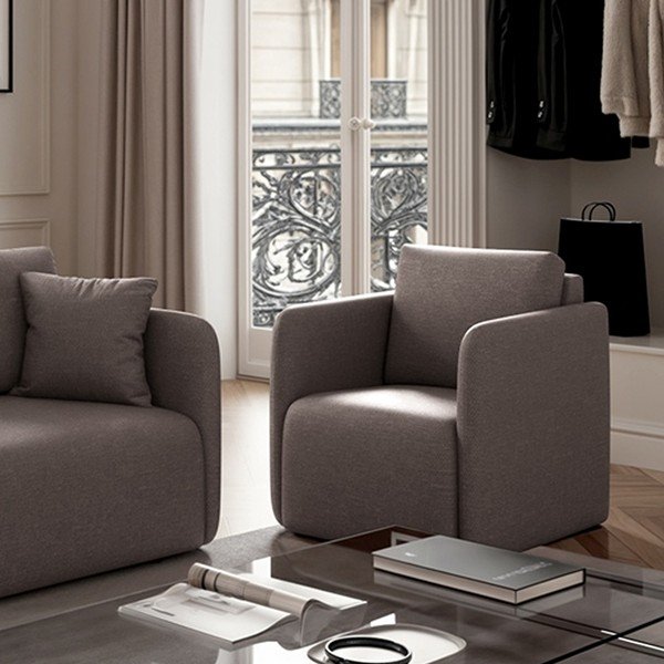 Poltrona grigia Chaum – Rodier-image-3