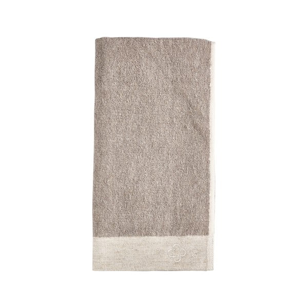 Asciugamano marrone con lino 100x50 cm Inu - Zone