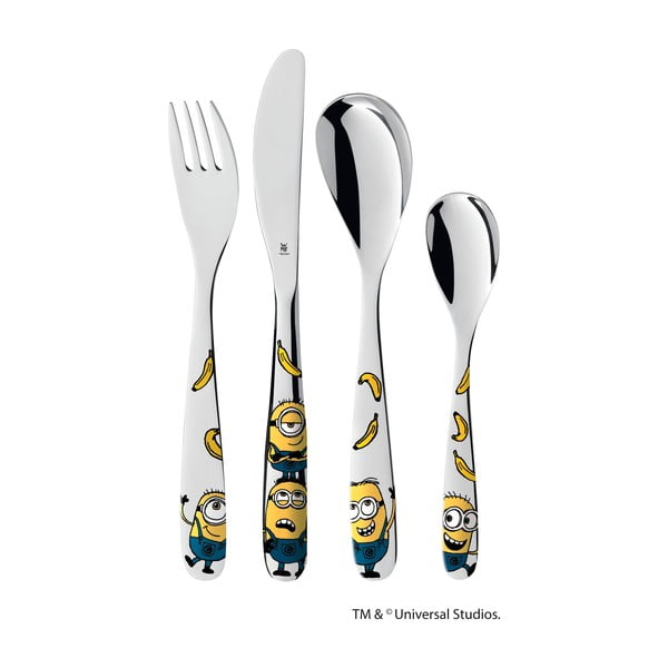 Set di 4 pezzi di posate in acciaio inossidabile Minions per bambini - WMF