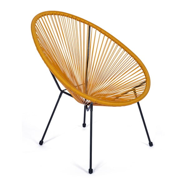 Poltrona da esterno gialla in metallo/in plastica Avocado Comfort – Bonami Selection-image-1