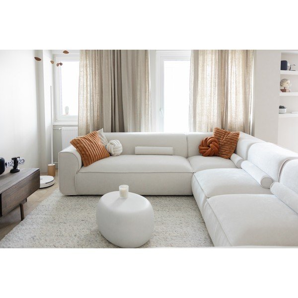 Divano angolare componibile color crema (con penisola a sinistra/a forma di "U") Flex Felix – Miuform-image-3