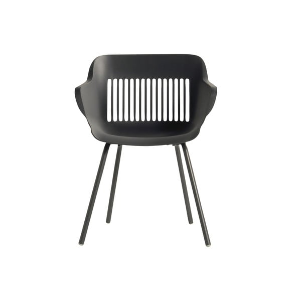 Set di 2 sedie da giardino in plastica grigio scuro Jill Rondo - Hartman-image-2