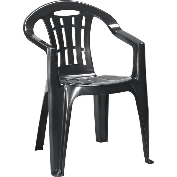 Sedia da giardino in plastica grigio scuro Mallorca - Keter