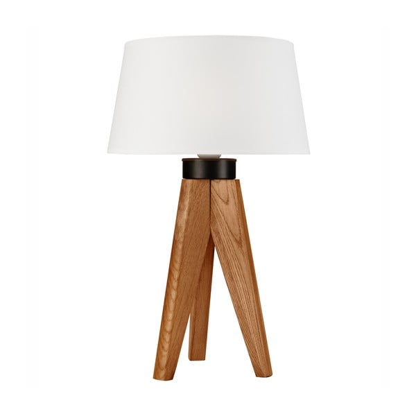 Lampada da tavolo marrone con paralume in tessuto, altezza 50 cm Aida - LAMKUR