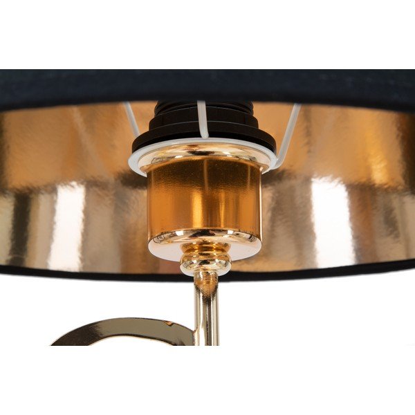 Lampada da tavolo in nero e oro Glam Heart, altezza 61 cm Harts - Mauro Ferretti-image-3