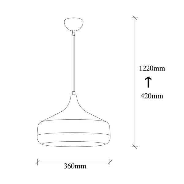 Lampada a sospensione di colore nero-rame Yildo, ø 36 cm - Opviq lights-image-3