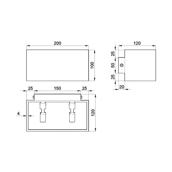 Lampada da parete nera Maxi Geo - Sollux-image-1