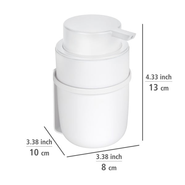 Dispenser di sapone in plastica autoportante bianco da 0,25 l Carpino - Wenko-image-2