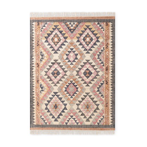 Tappeto grigio in iuta tessuto a mano 200x300 cm Roya Parsa – Elle Decoration