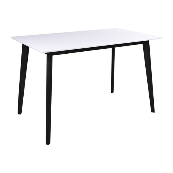 Tavolo da pranzo bianco con struttura nera , 120 x 70 cm Vojens - Bonami Essentials-image-1