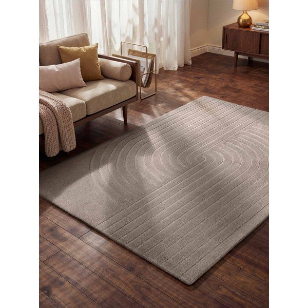 Tappeto grigio chiaro in lana tessuto a mano 200x300 cm Arcura – Vikosa-image-1