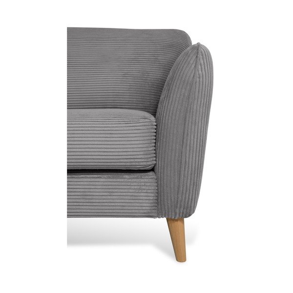 Divano angolare in velluto a coste grigio scuro (angolo sinistro) Paris - Scandic-image-4