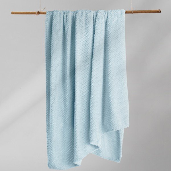 Coperta in microfibra azzurra, 70 x 150 cm Henry - DecoKing-image-4