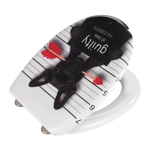 Sedile per WC con chiusura automatica 37,5 x 41,5 cm Guilty Dog - Wenko-image-2