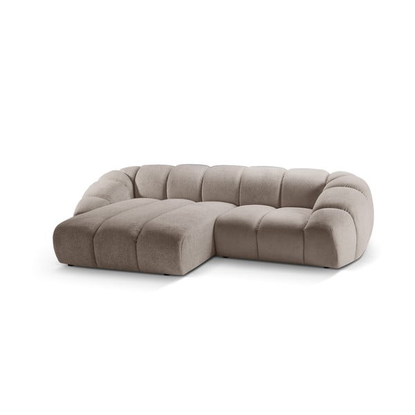 Divano angolare beige (con penisola a sinistra) Diana – Micadoni -image-2