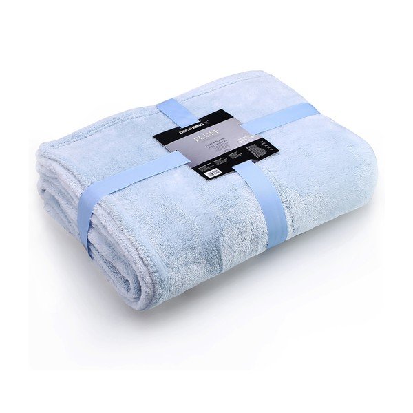 Coperta in microfibra azzurra BabyBlue, 170 x 210 cm Fluff - DecoKing-image-3