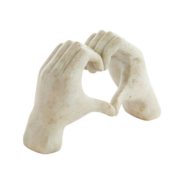 Statuetta in poliresina (altezza totale 15 cm) Hands – Light & Living