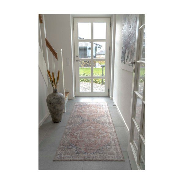 Tappeto blu e arancione 200x80 cm Havana - House Nordic-image-2