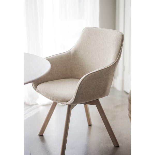 Set di sedie da pranzo beige in imbottito 2 pz Alison – Rowico-image-1