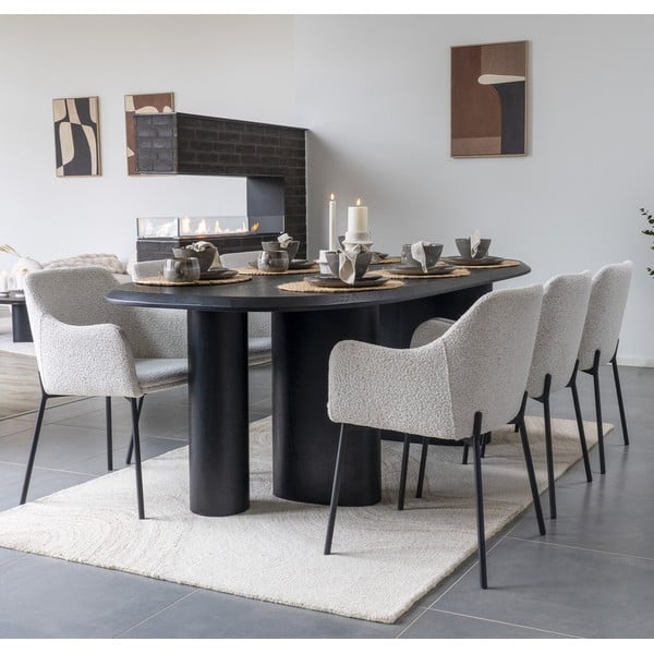 Tavolo da pranzo con piano effetto frassino 100x220 cm Tirano - House Nordic-image-1