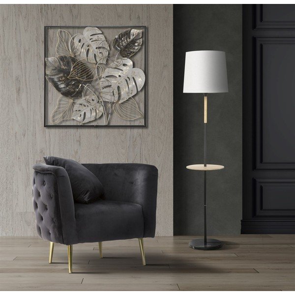 Poltrona nera con poggioli/con gambe con rivestimento in velluto Bucarest – Mauro Ferretti-image-1