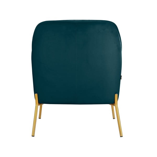 Poltrona in velluto verde e blu Runa - Støraa-image-2