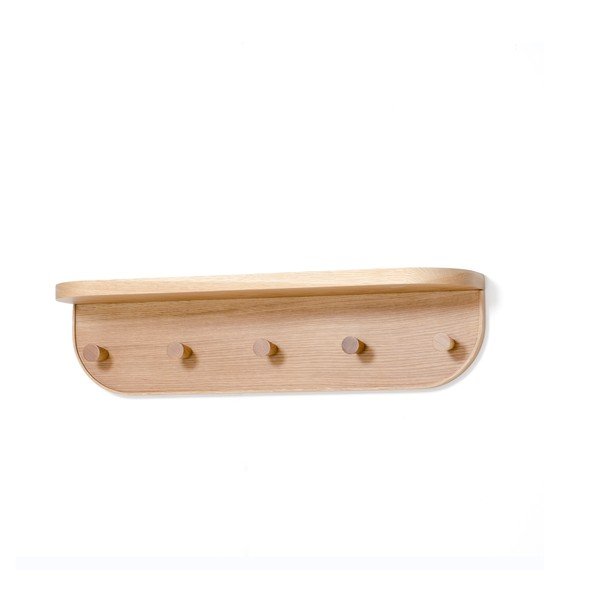 Appendiabiti da parete in legno di quercia Nook - Wireworks-image-1