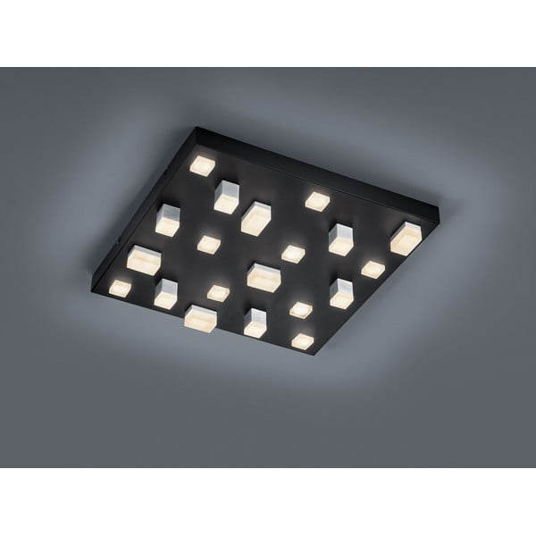 Plafoniera a LED nera con paralume in metallo 45x45 cm Civeto - CINQUE-image-1