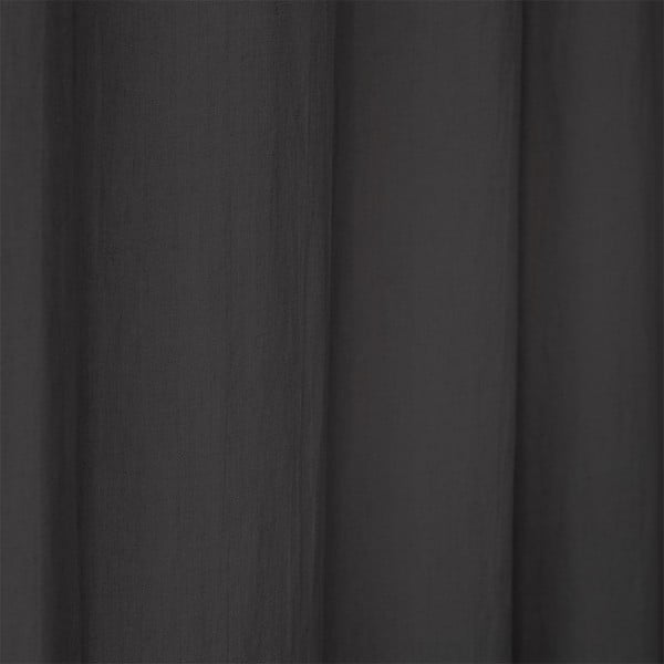 Tenda di lino grigio scuro con passanti Night Time, 250 x 140 cm Dark Grey - Linen Tales-image-1