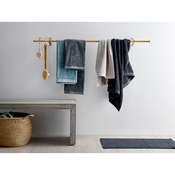 Asciugamano grigio in cotone biologico 70x140 cm Comfort - Södahl-image-4
