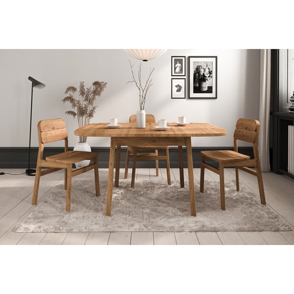 Tavolo da pranzo in rovere massiccio allungabile con estensione 100x160 cm Twig – The Beds-image-4