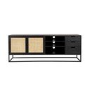Tavolo TV in rattan nero 38x55 cm Guuji - White Label