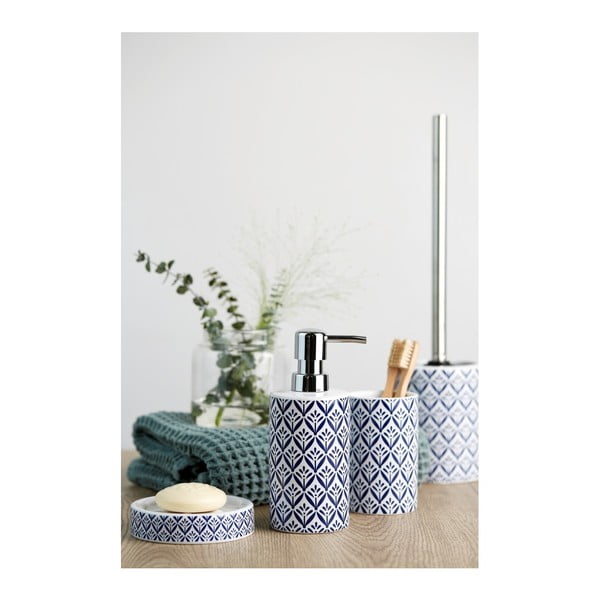 Distributore di sapone in ceramica blu Lorca - Wenko-image-1