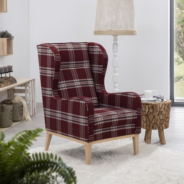 Poltrona a quadri rossi Angelo - Max Winzer-image-1