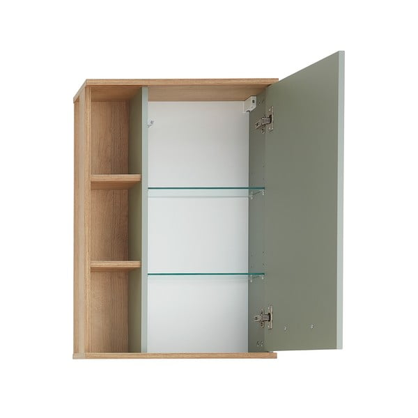 Mobile bagno sospeso verde in rovere 51x75 cm Set 963 - Pelipal-image-2