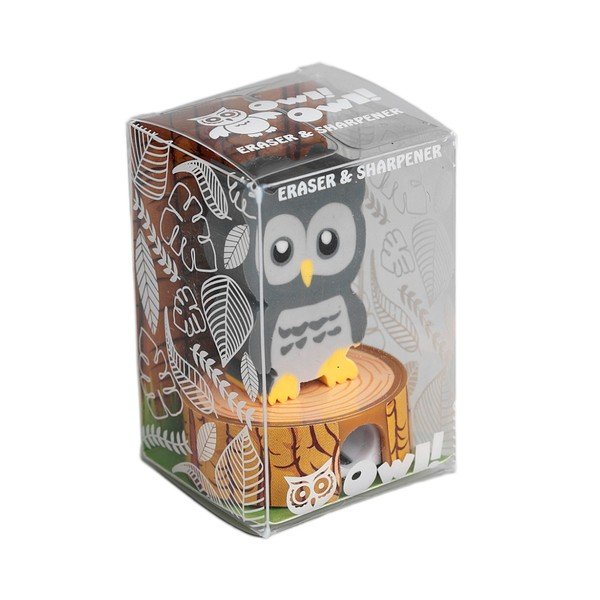 Ořezávátko s gumou ve tvaru sovy Rex London Owl-image-1