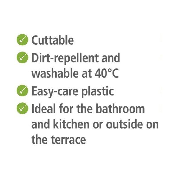 Tappetino da bagno in plastica grigio 65x200 cm Sassi - Wenko-image-3