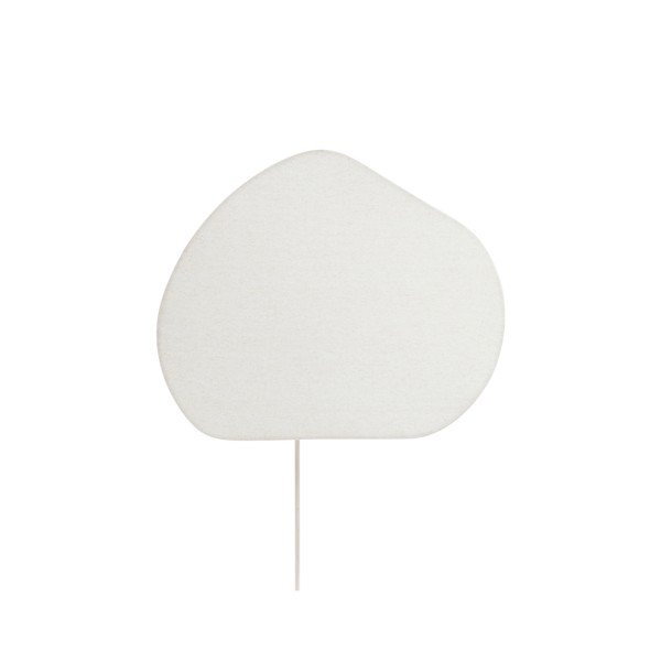 Lampada da parete color crema in lino con alimentazione a corrente Elvie – Jotex