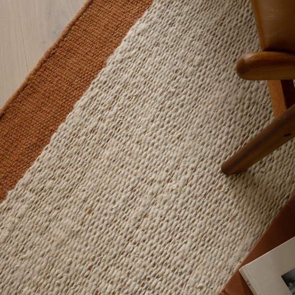 Tappeto in lana intrecciata crema e terracotta 160x230 cm Lima Rust - Asiatic Carpets-image-2