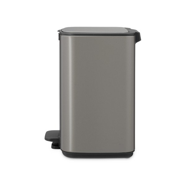 Cestino per la spazzatura grigio in acciaio con pedale 7 l Bo – Brabantia-image-3