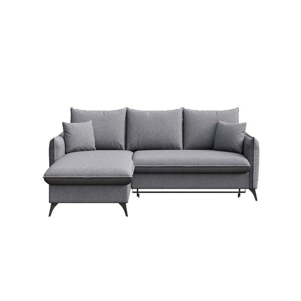 Divano letto angolare grigio scuro (angolo sinistro) Lilio - MESONICA