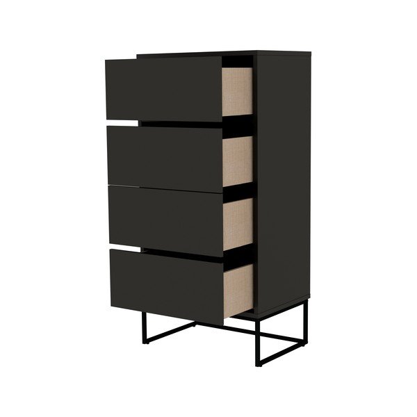 Cassettiera nera , 60 x 127 cm Lipp - Tenzo-image-4