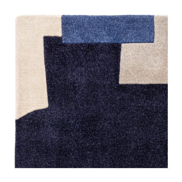 Tappeto blu in fibra riciclata tessuta a mano 200x290 cm Romy - Asiatic Carpets-image-2