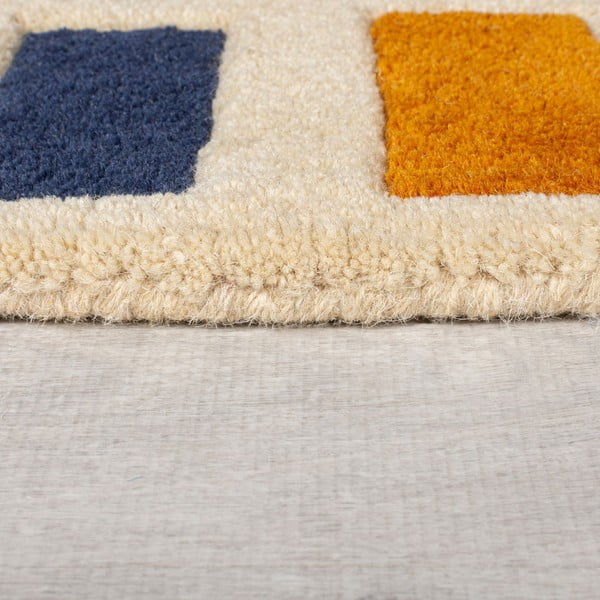Tappeto in lana tessuto a mano 120x170 cm Retro Blocks - Flair Rugs-image-4