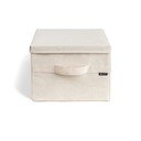 Scatola con coperchio beige in tessuto 31x41x22 cm Soft Storage Medium – Bigso