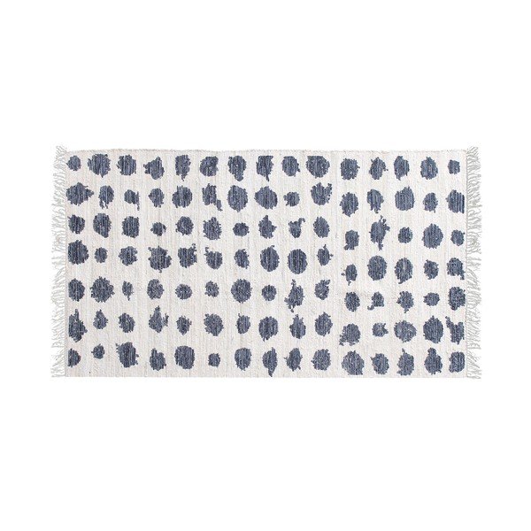 Tappeto bianco e blu 65x160 cm Leopard - Côté Table