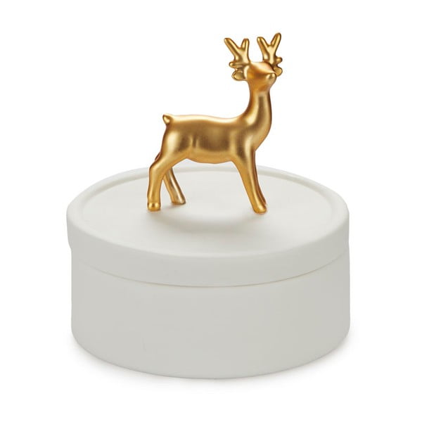 Portagioie in porcellana bianca Deer - Balvi