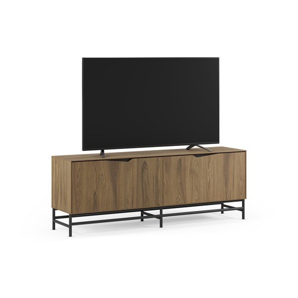 Mobile TV nero/di colore naturale con effetto rovere 150x61x35 cm Aiden – Marckeric-image-2